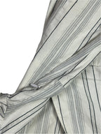 Y2K Striped Wrap - Style Fitted Waist V - Neck Blouse - Funkify