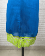 Y2K Style Electric Blue Cami with Neon Lace Trim - Funkify