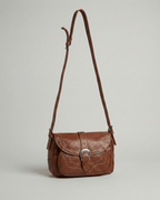 Y2K Western Grommet Buckle Leather Crossbody Bag - Funkify