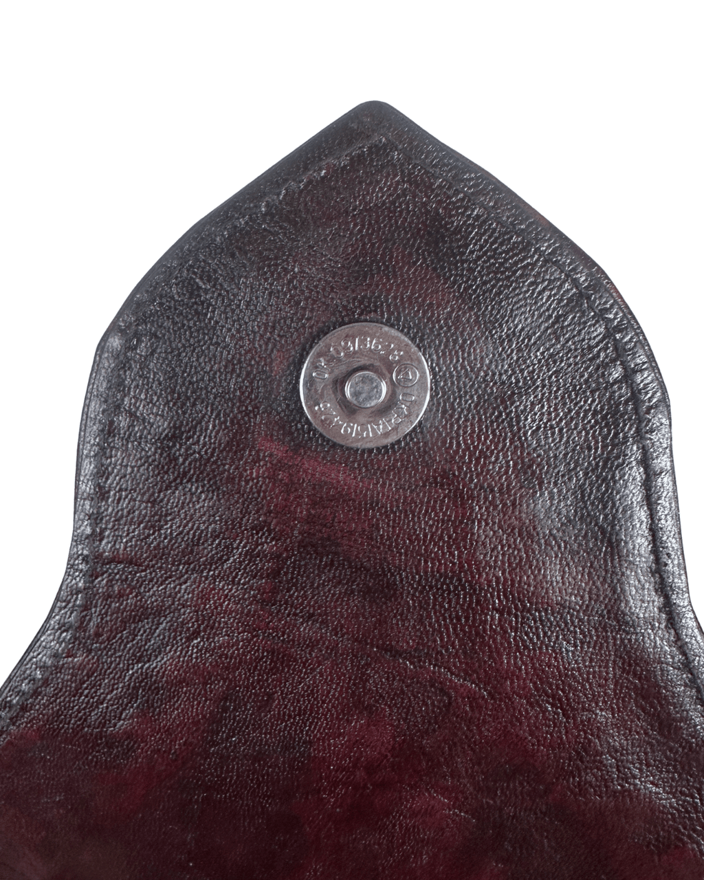 Y2K Western Oxblood Genuine Leather Shoulder Bag with Stitched Detail - Funkify