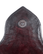 Y2K Western Oxblood Genuine Leather Shoulder Bag with Stitched Detail - Funkify