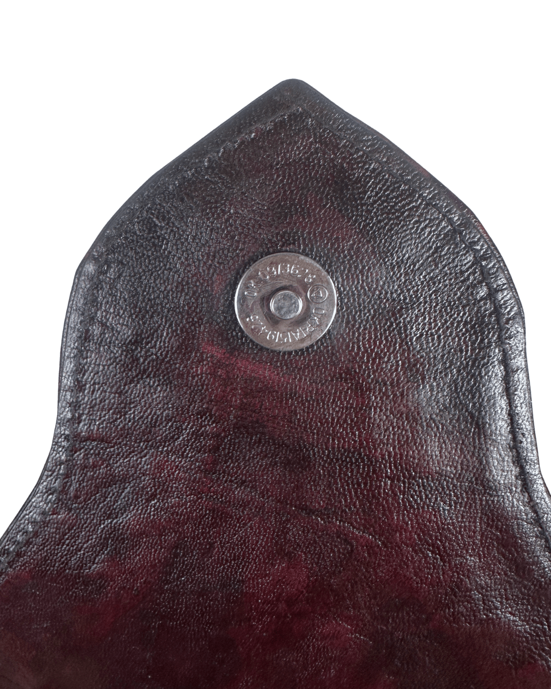 Y2K Western Oxblood Genuine Leather Shoulder Bag with Stitched Detail - Funkify