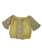 Yellow Embroidered Tassel Boho Top - Funkify