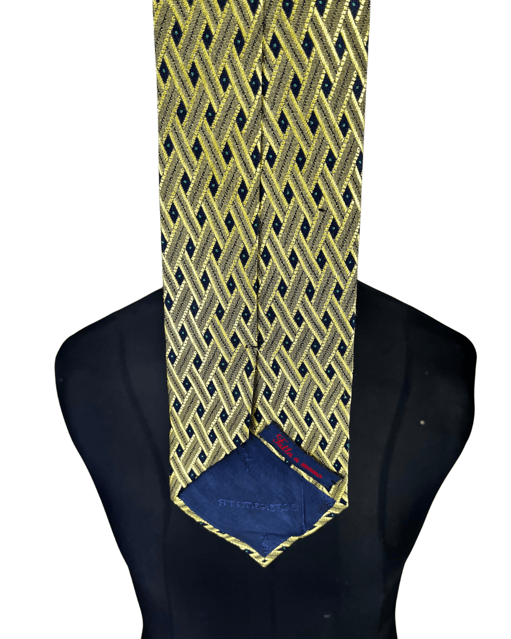 Yellow Patterned necktie - Funkify