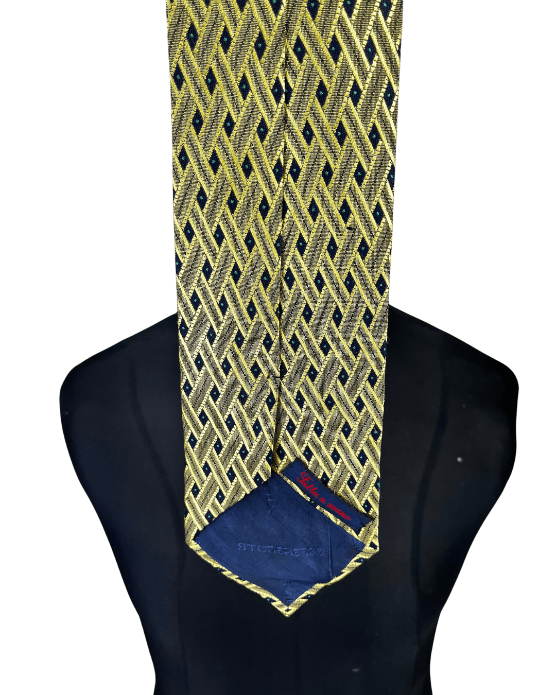 Yellow Patterned necktie - Funkify