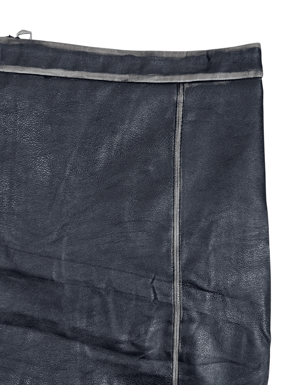 Zara Leather Assymetrical Hem Skirt - Medium - Funkify