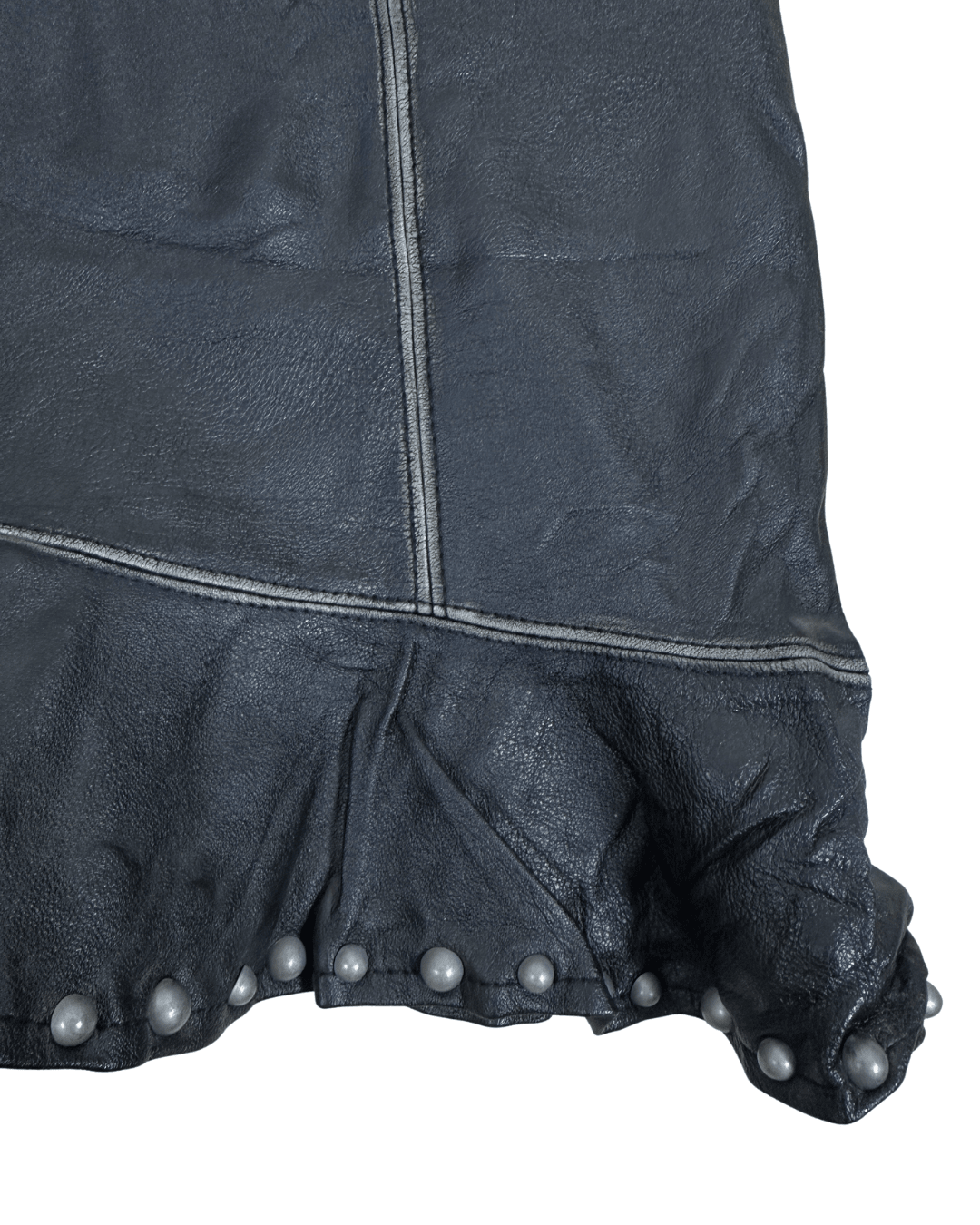 Zara Leather Assymetrical Hem Skirt - Medium - Funkify