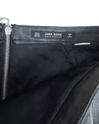 Zara Leather Assymetrical Hem Skirt - Medium - Funkify