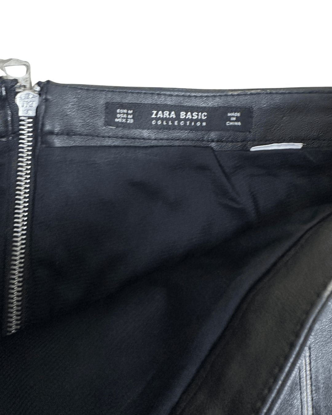 Zara Leather Assymetrical Hem Skirt - Medium - Funkify