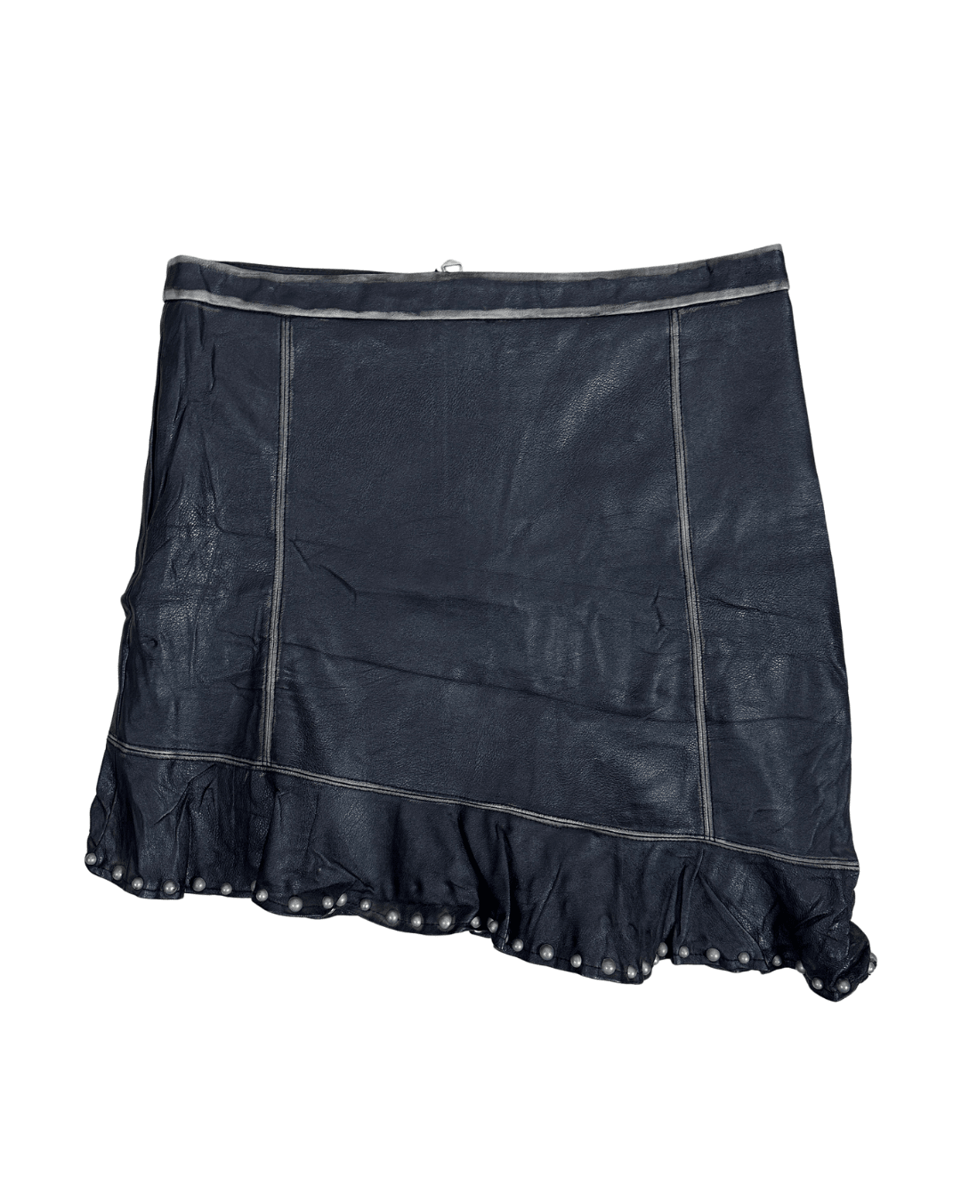 Zara Leather Assymetrical Hem Skirt - Medium - Funkify