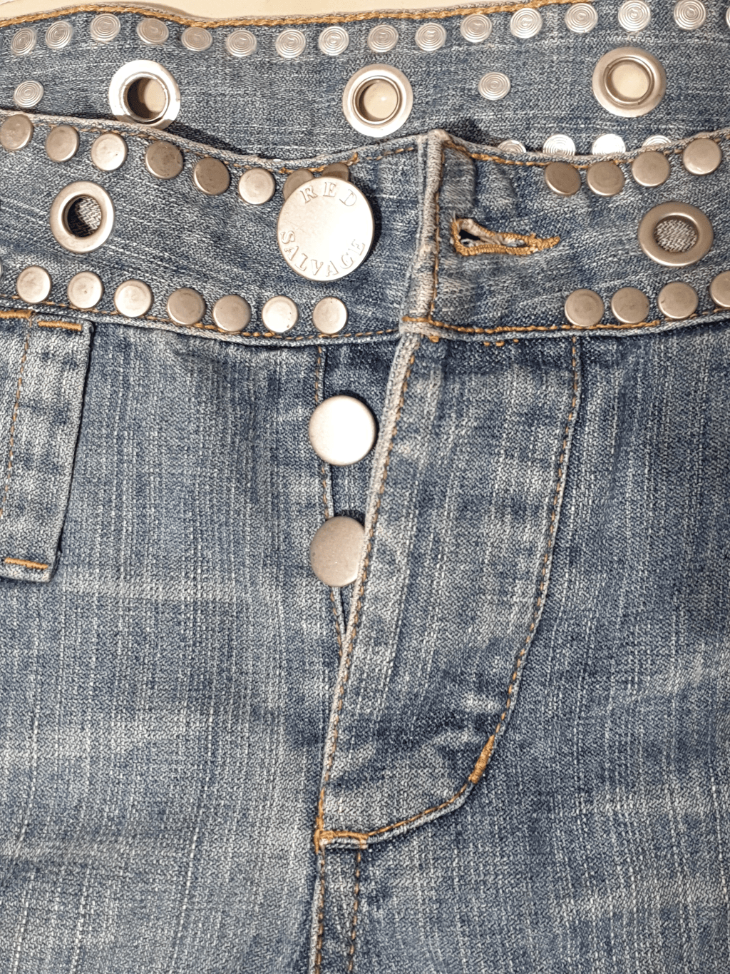 Vintage Red Salvage Jeans