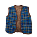 Vintage 2in1 reversible open front vest