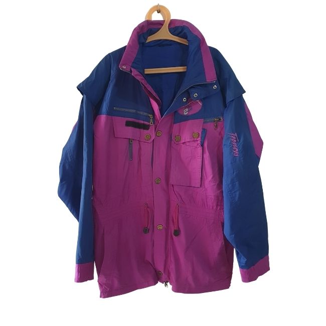 Vintage Purple Jacket with Foldable hood