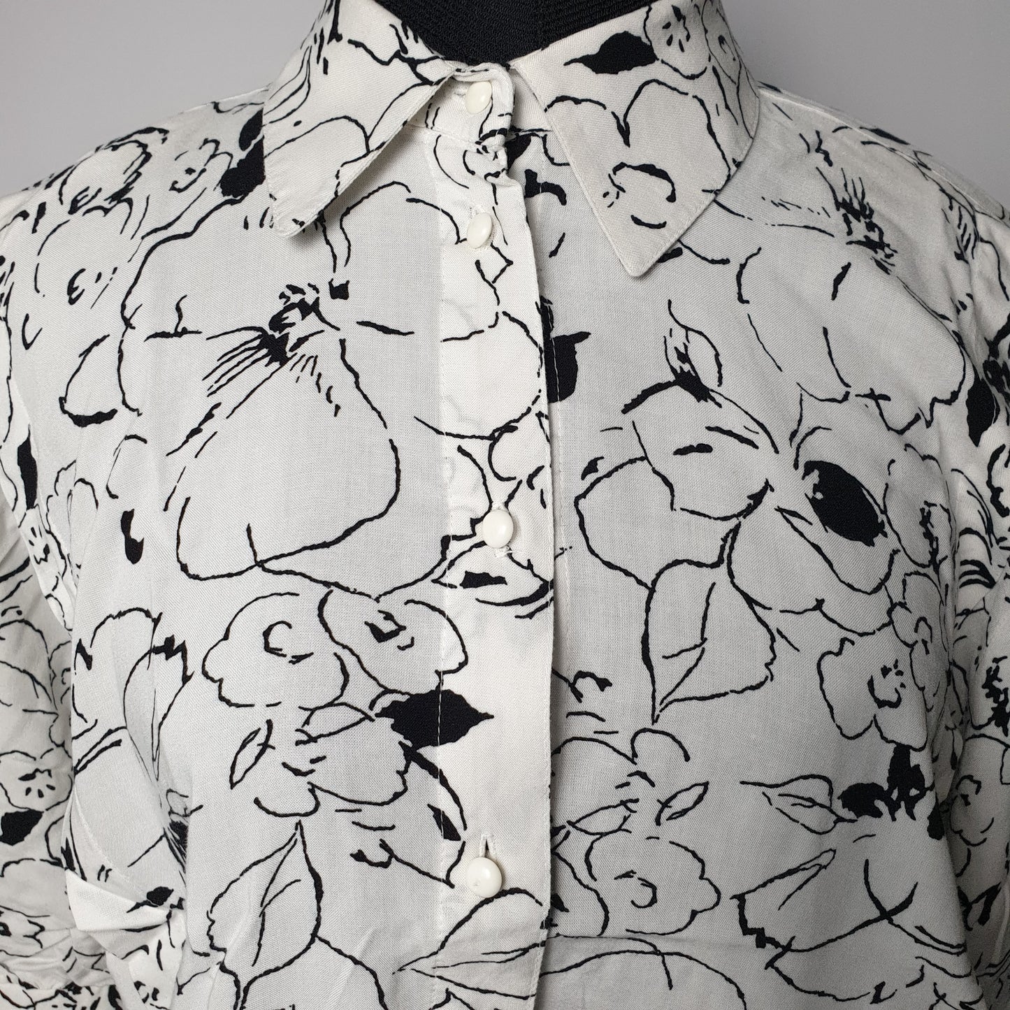 Vintage abstract floral blouse