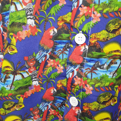 Island pattern hawaiian shirt Medium