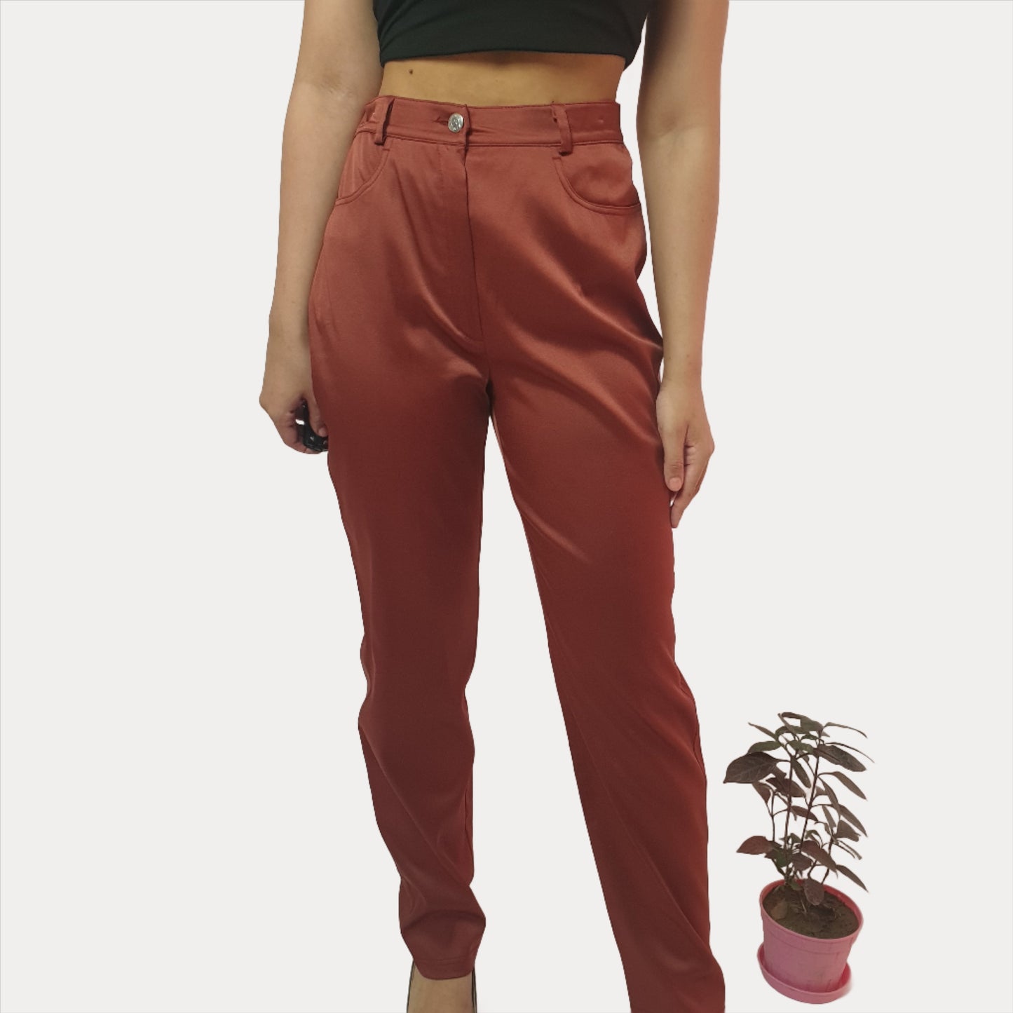 Vintage Satin Women's Pants