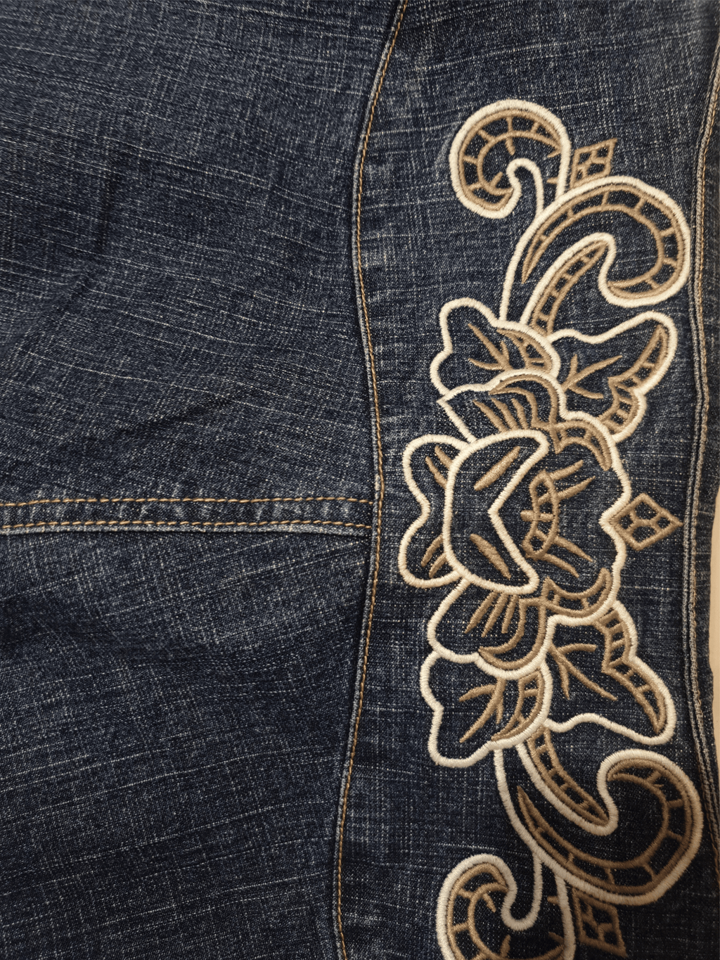 Vintage Street One Embroidered Denim Jeans