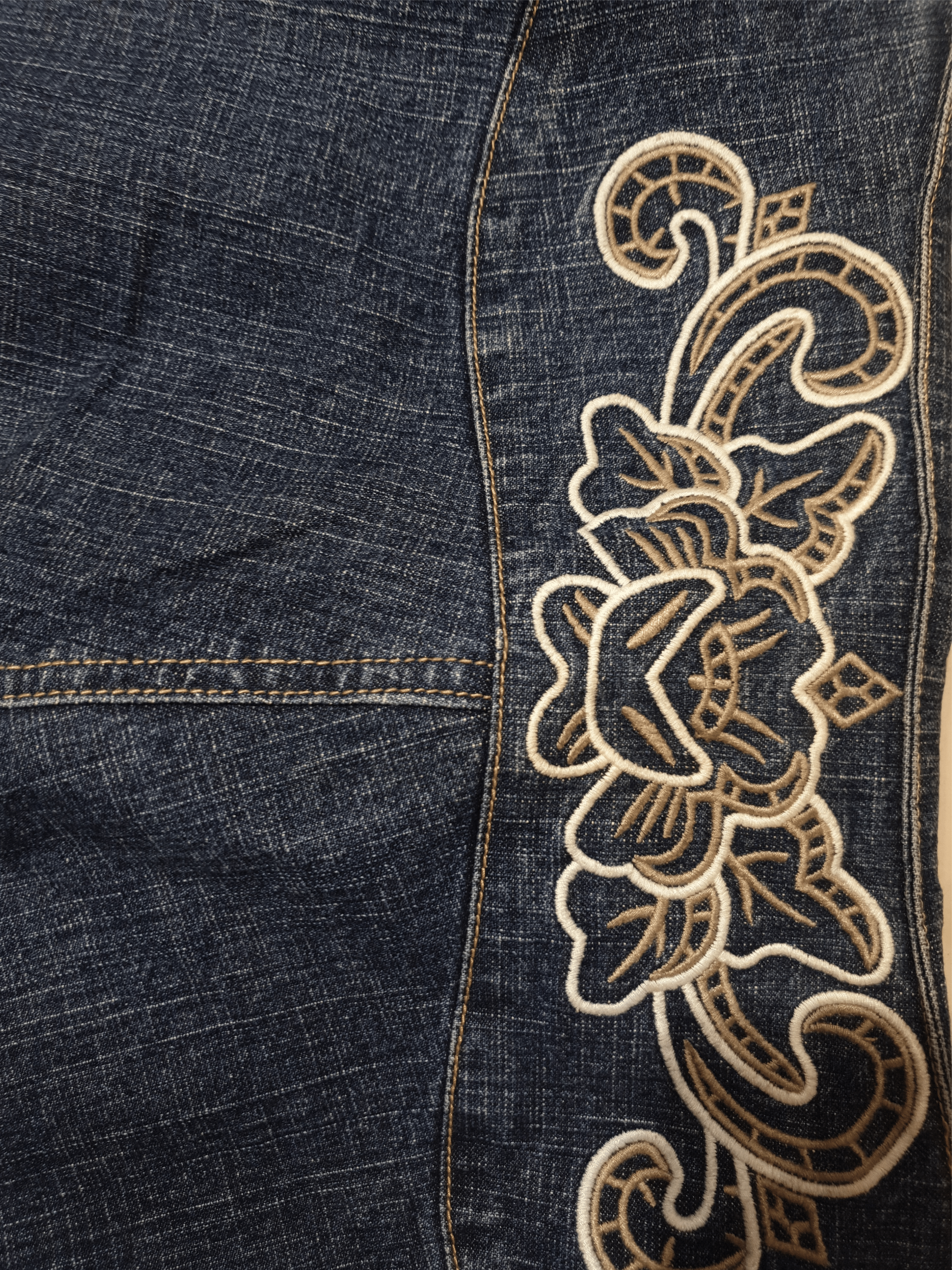 Vintage Street One Embroidered Denim Jeans