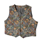 Vintage floral tapestry vest