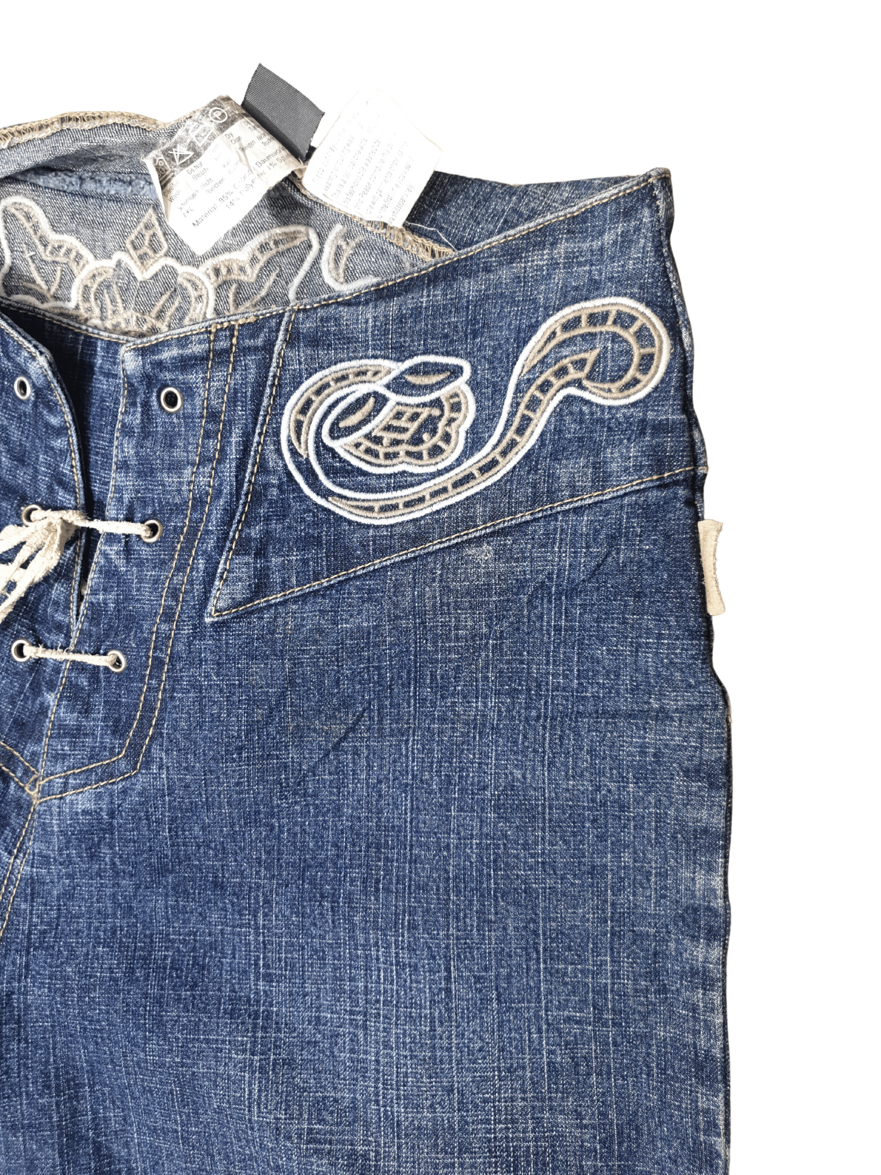 Vintage Street One Embroidered Denim Jeans