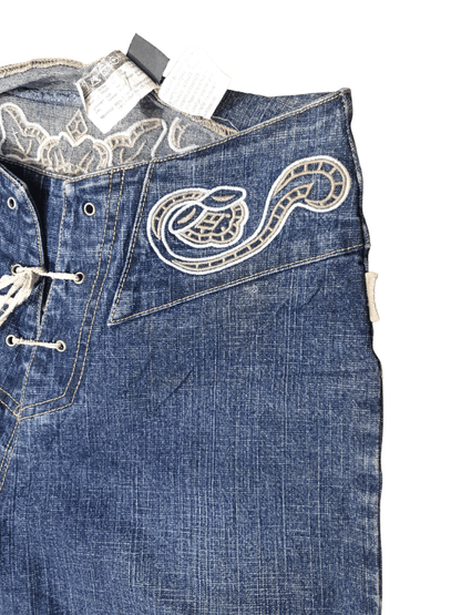 Vintage Street One Embroidered Denim Jeans