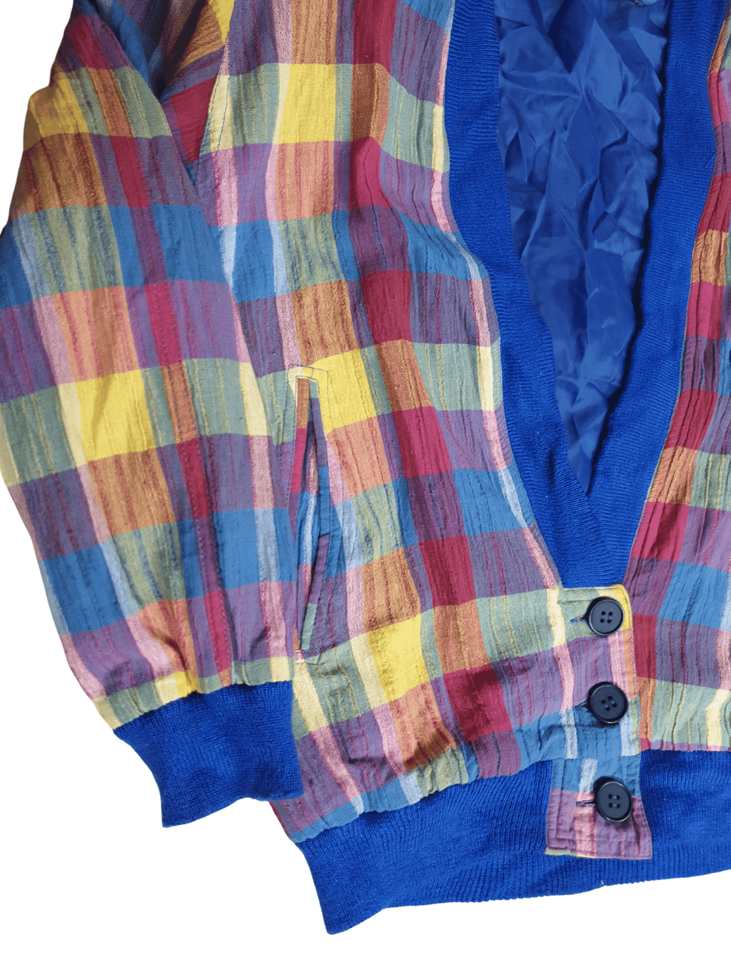 Vintage Check Jacket with shoulder pads