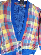 Vintage Check Jacket with shoulder pads