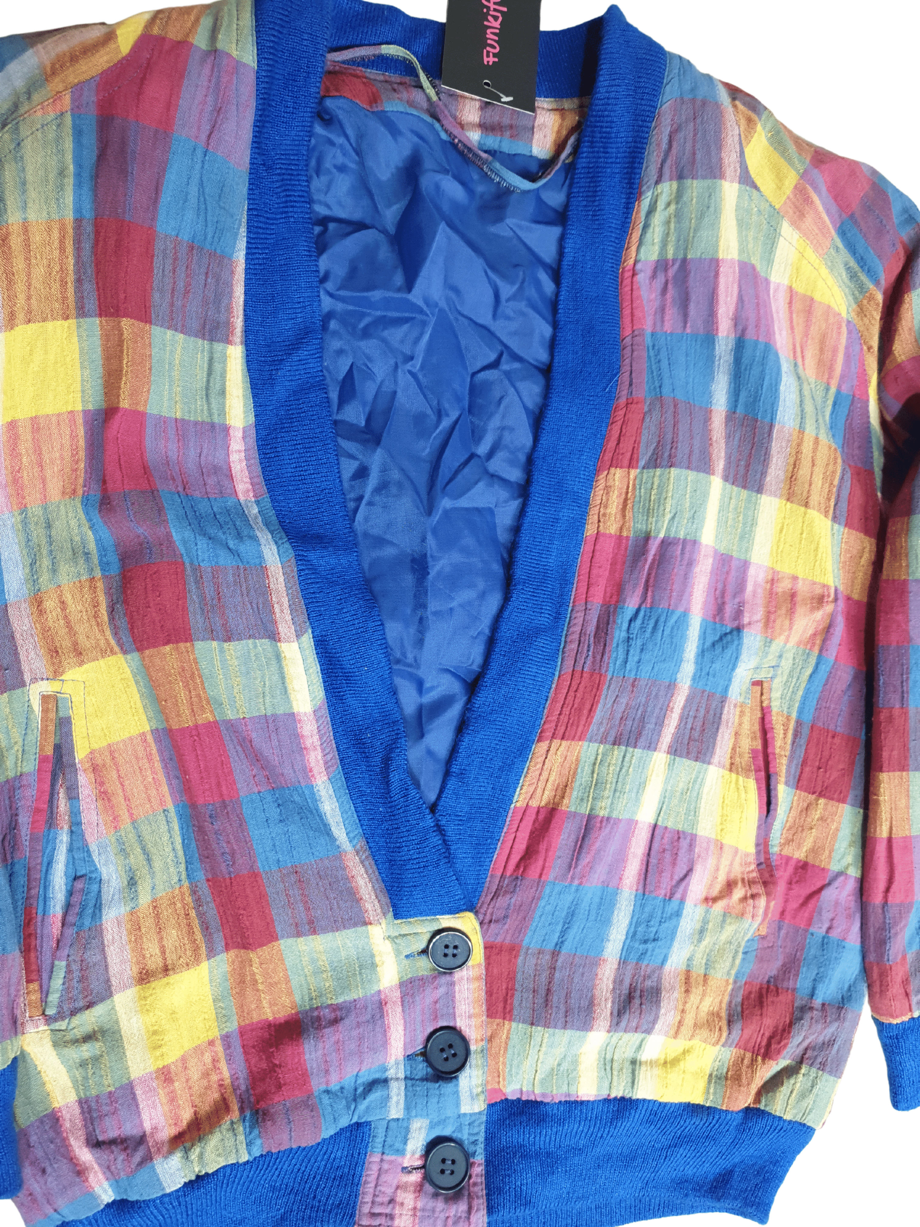 Vintage Check Jacket with shoulder pads