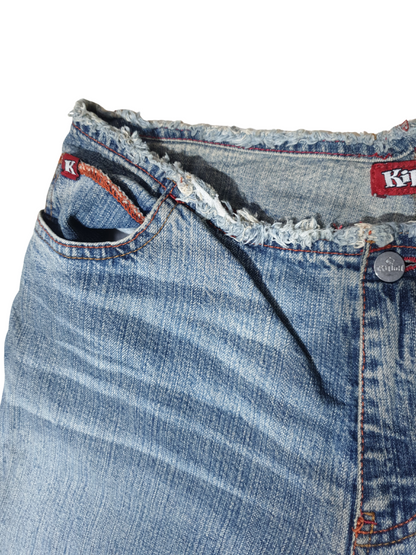 Vintage Y2K Killah Fray Waist Flared Denim Jeans