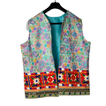 2 in 1 Reversible Embroidered Open Front Vest