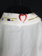 80s Blouse with Embroidery Detailing - Funkify