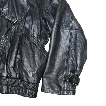 Vintage Vera Pelle Genuine Leather Jacket with Belt Detail