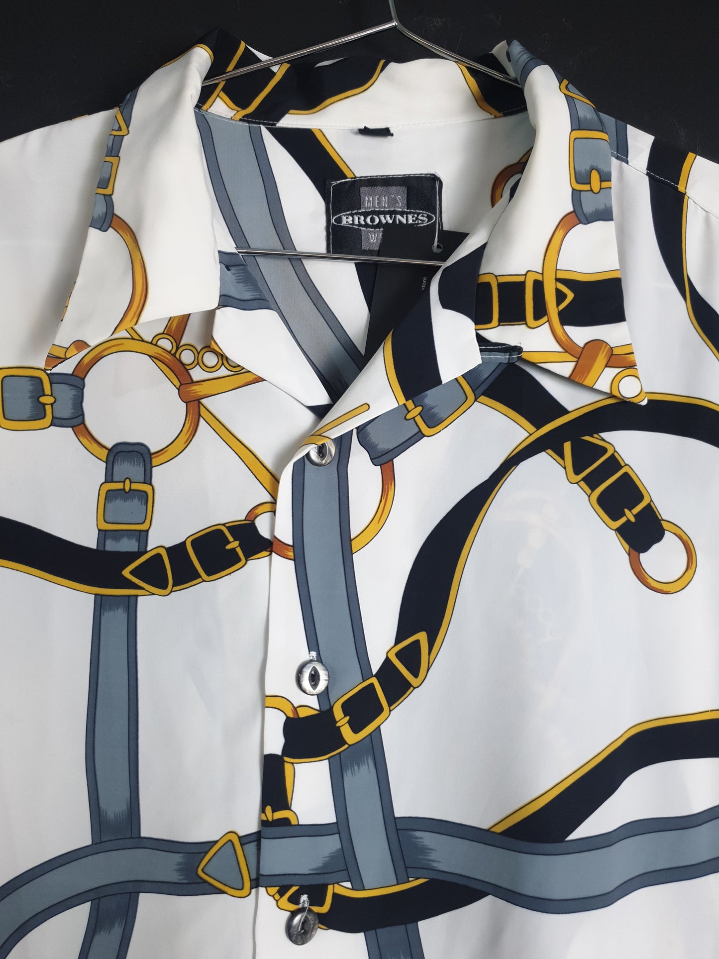 Vintage Chain Print Men's Shirt