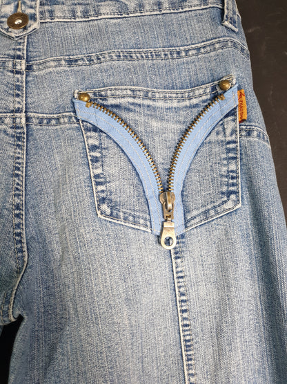 Denim Pants with Zipper Detailing
