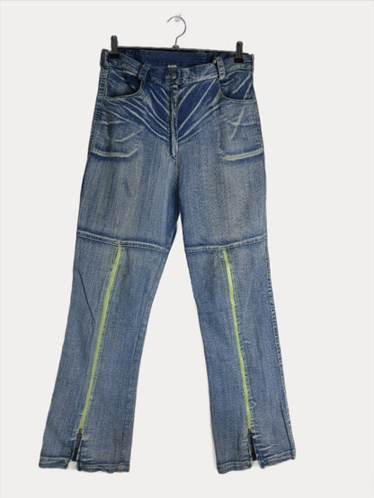 Vintage Women's Jeans with Embroidery Detailing Small