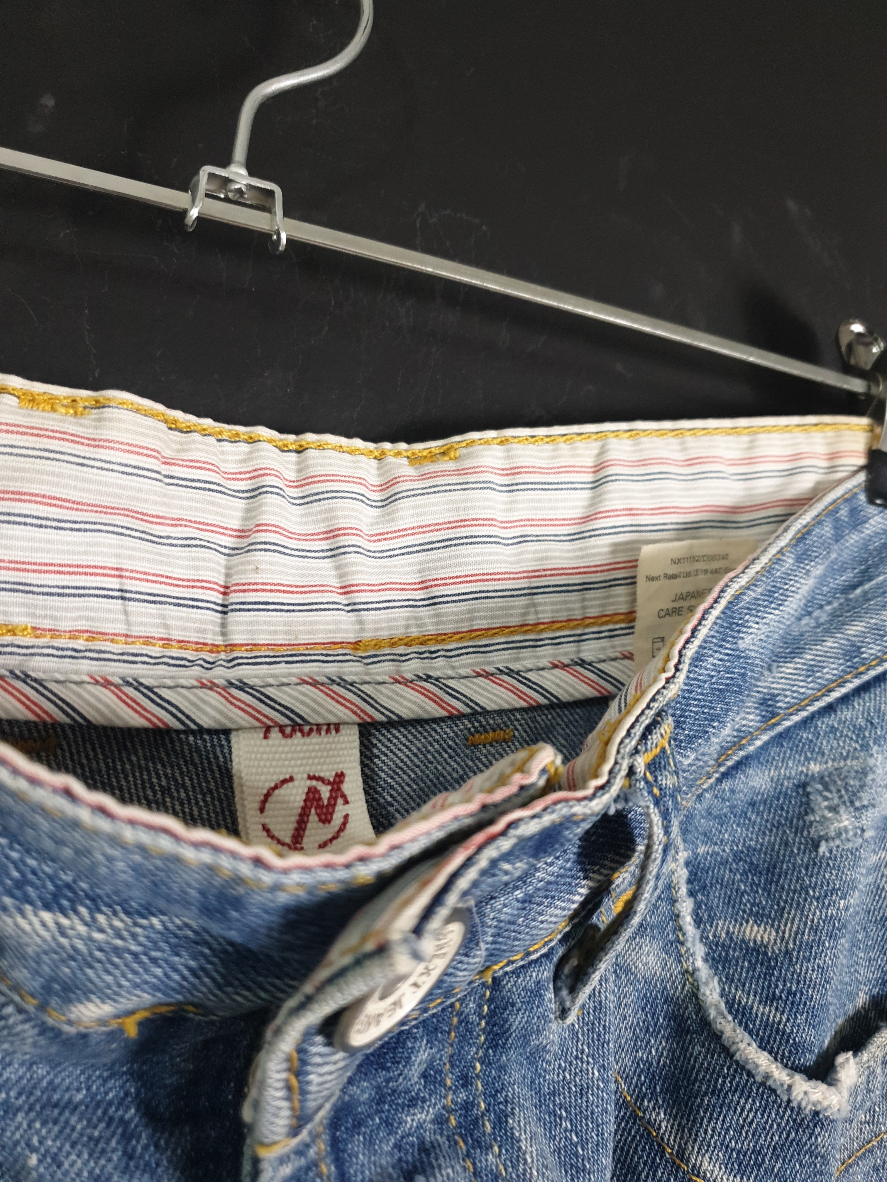 Vintage Men's Patched Denim Jeans
