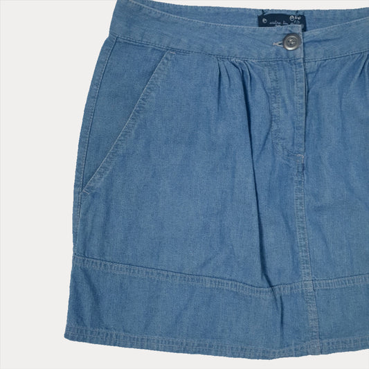 Denim Skirt With Pockets Large