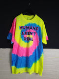 Humans Aren't Real Tie Dye T-Shirt - Funkify