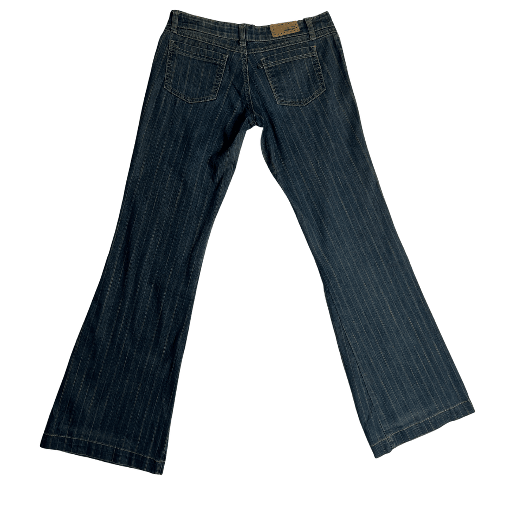 Low Rise Y2K Stripped Denim Pants - Funkify