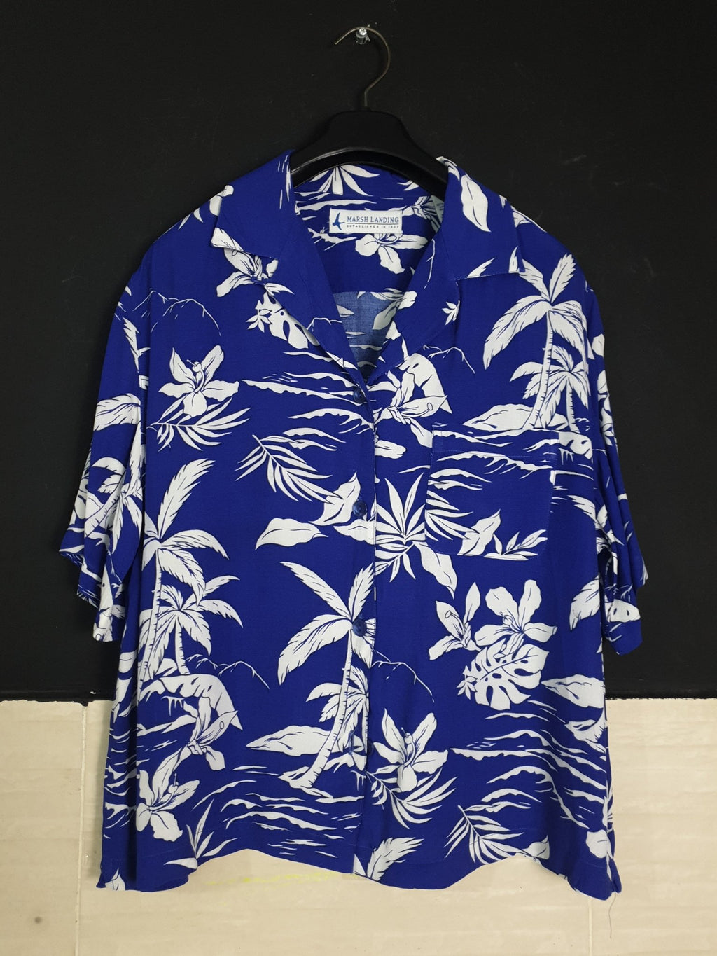 Marsh Landing Blue Floral Blouse - Funkify