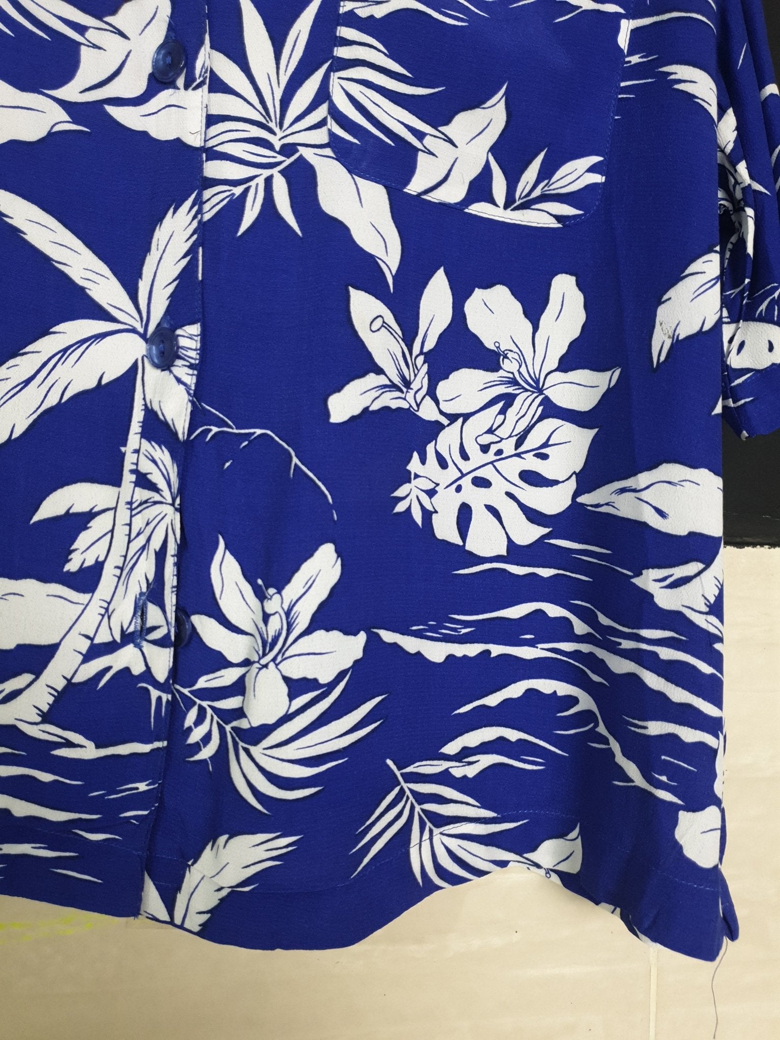 Marsh Landing Blue Floral Blouse - Funkify