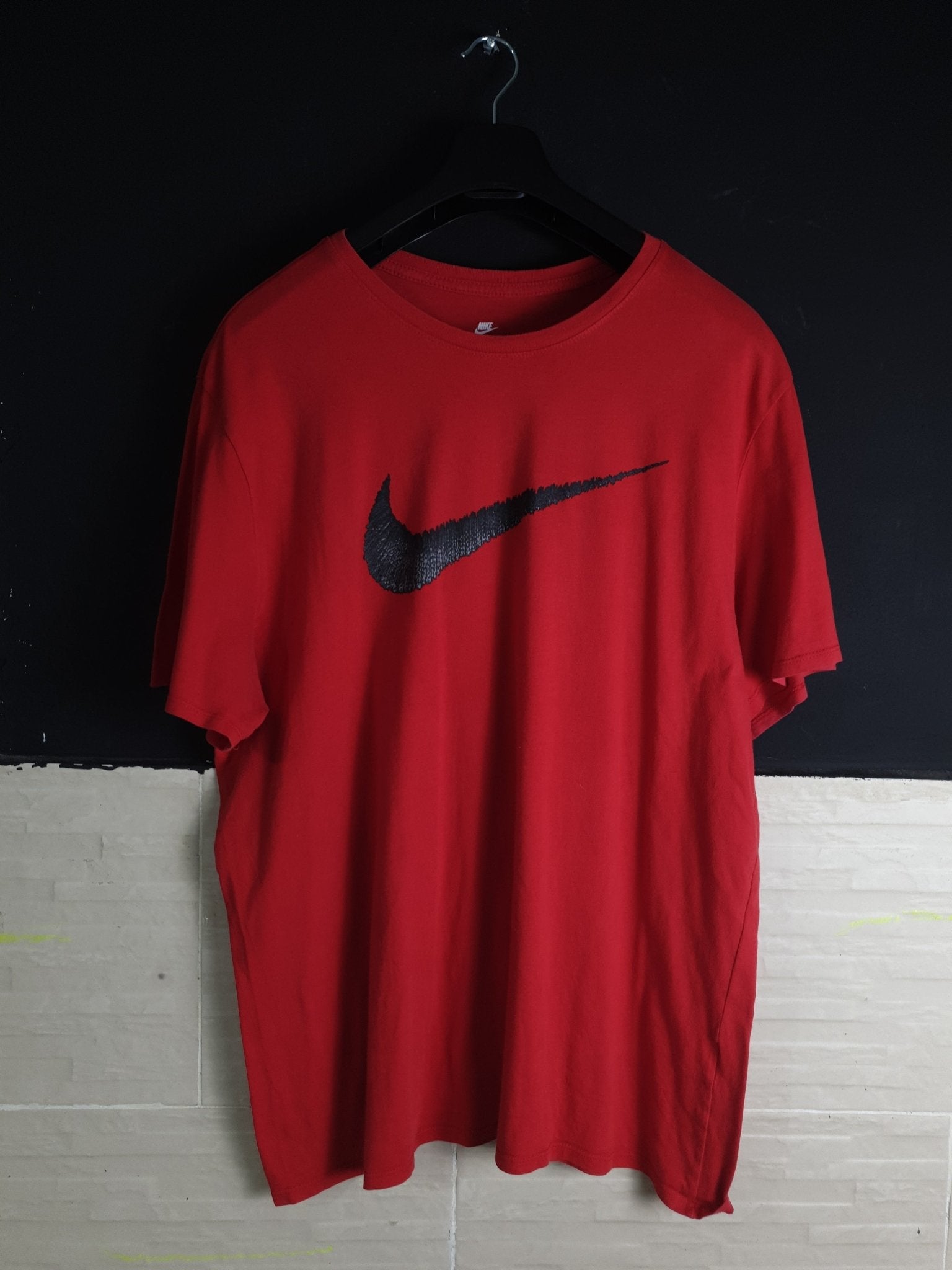 Nike Big Swoosh Red Tee - Funkify