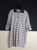 Retro Striped Polo shirt Large - Funkify