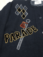 Vintage 80s Wool Blend Embroided Knit Jacket - Funkify