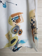Vintage Abstract Shirt with Shoulder Pads - Funkify