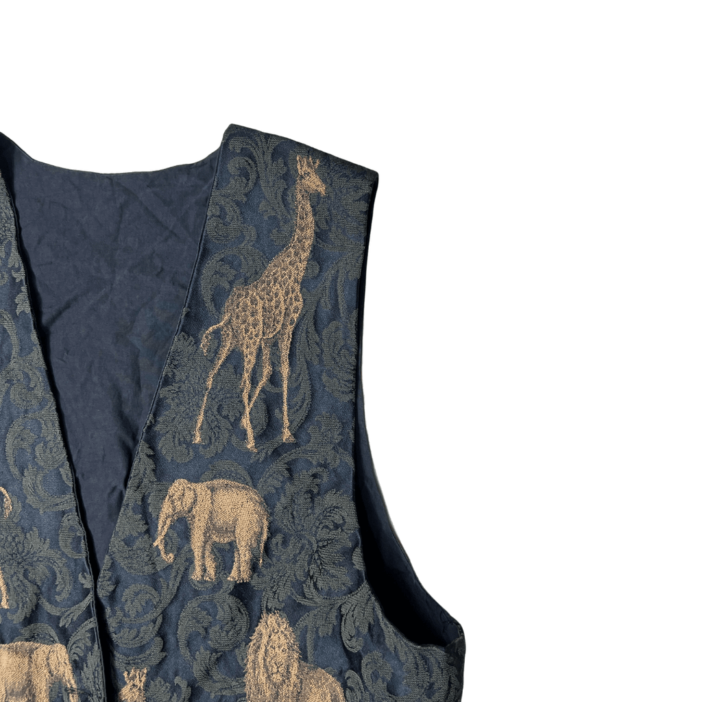 Vintage Animal Pattern Tapestry Vest - Funkify