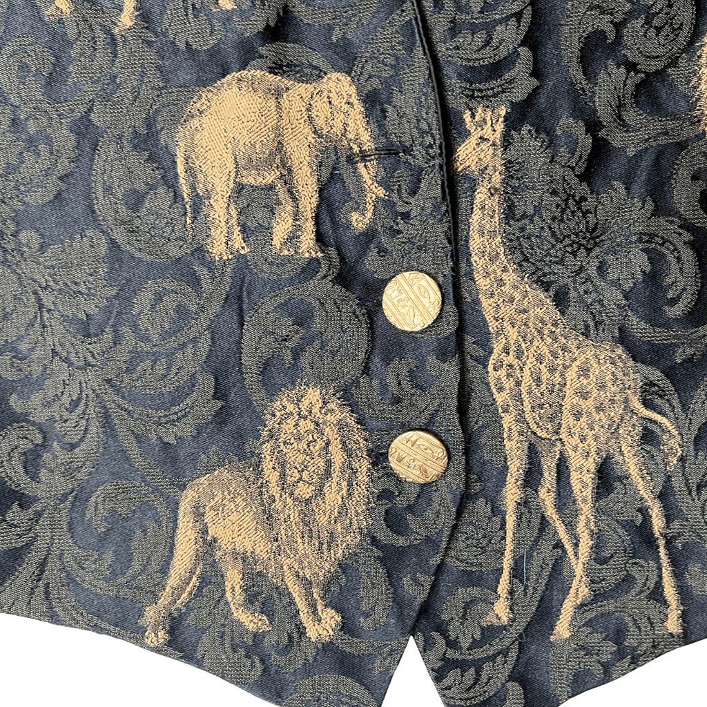 Vintage Animal Pattern Tapestry Vest - Funkify