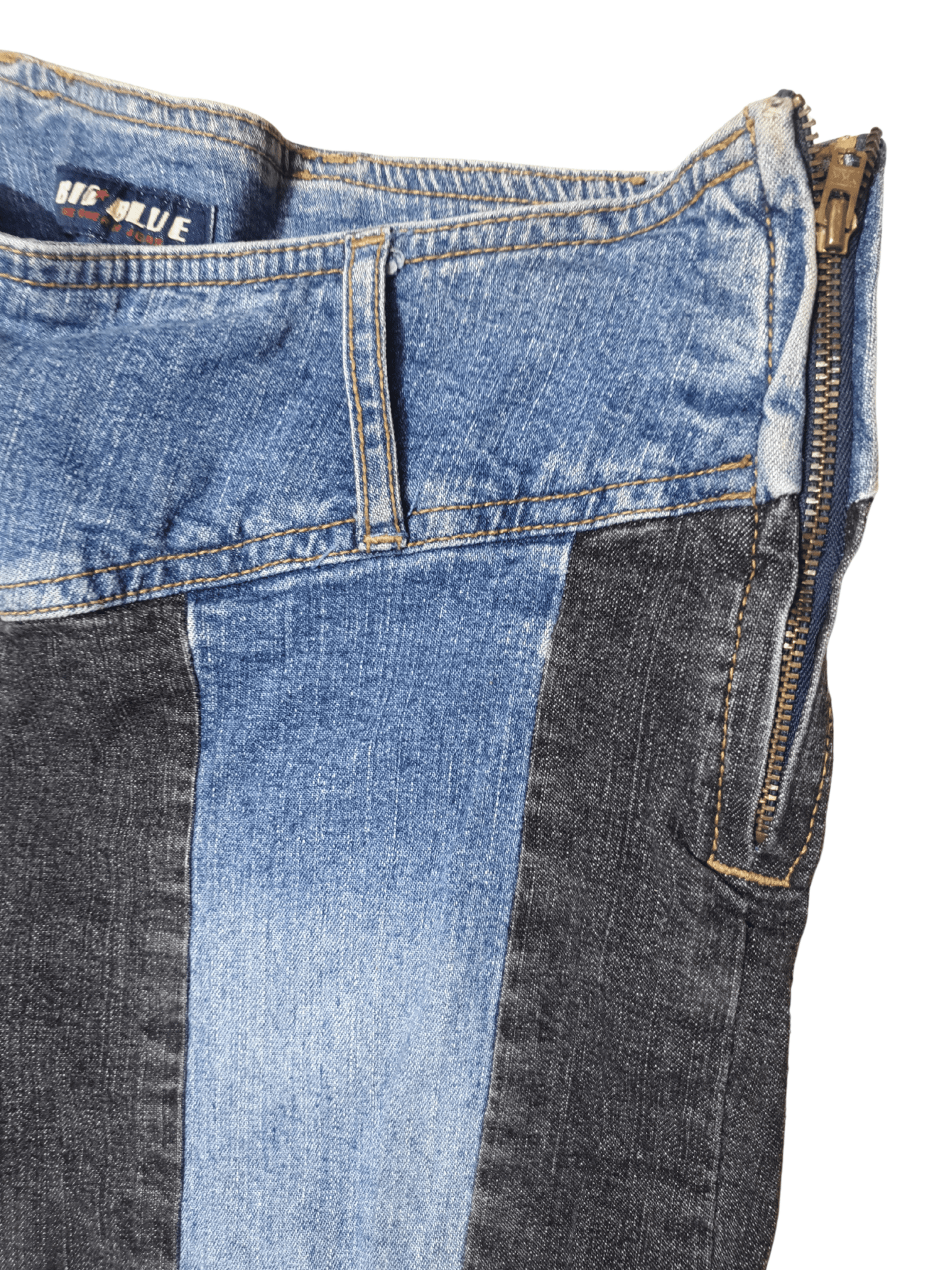Vintage Big Blue Two-tone Jeans - Funkify