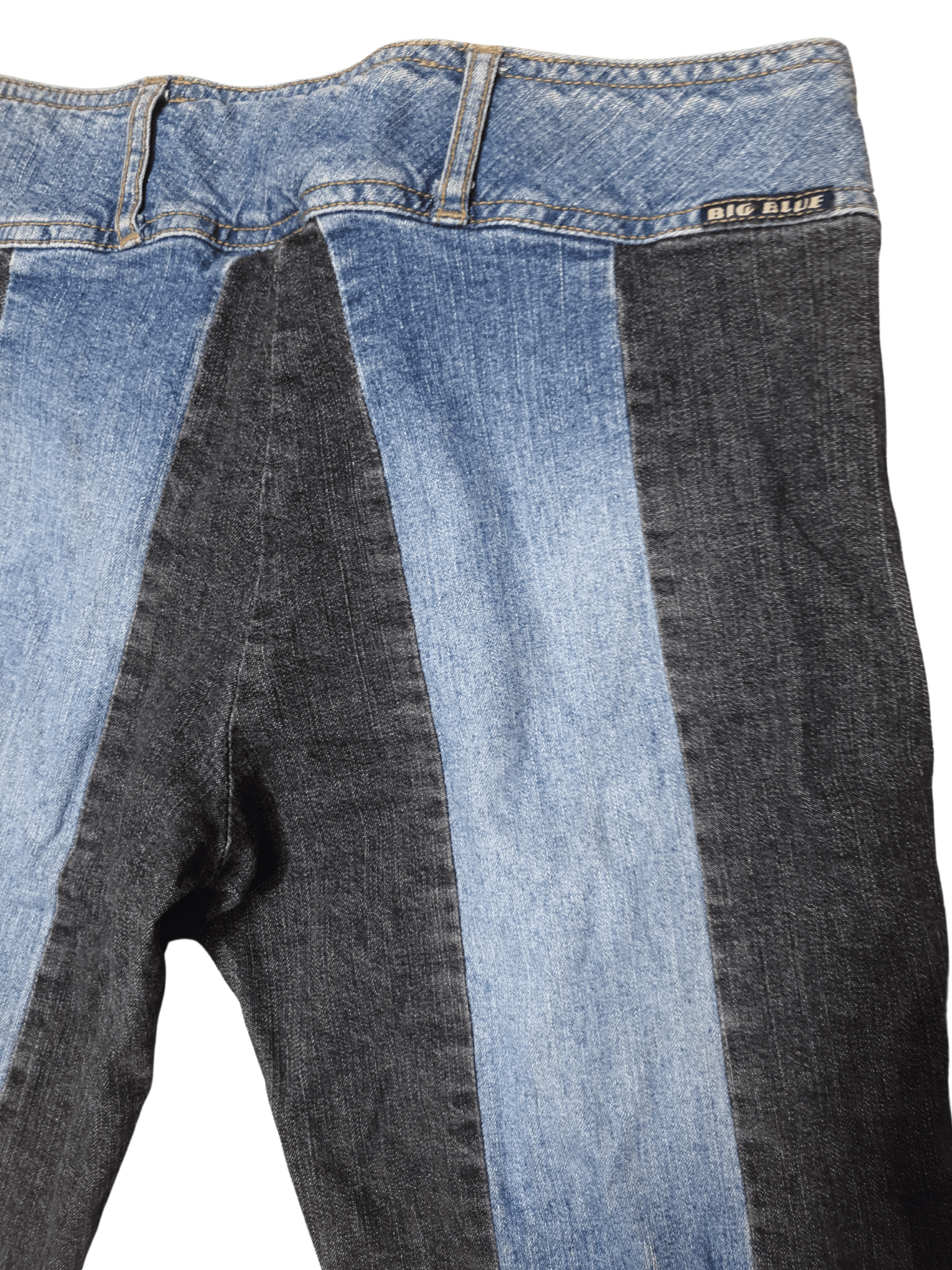 Vintage Big Blue Two-tone Jeans - Funkify