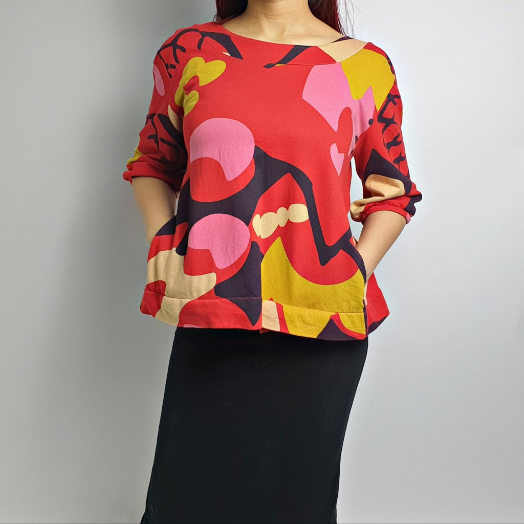 Vintage button-back blouse - Funkify